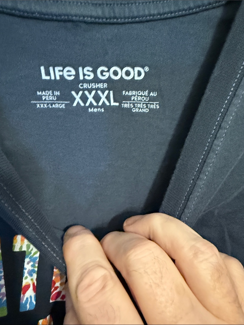 Life Is Good Black Tee with Multicolor Tie-Dye 'GRATEFUL DAD' Print - Picture 3 of 4